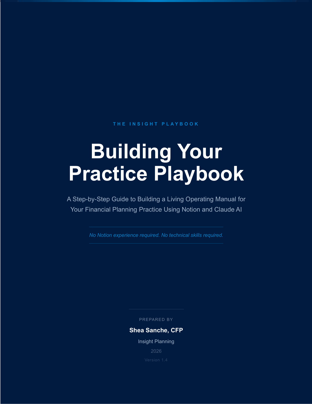 The Insight Playbook Guide cover page